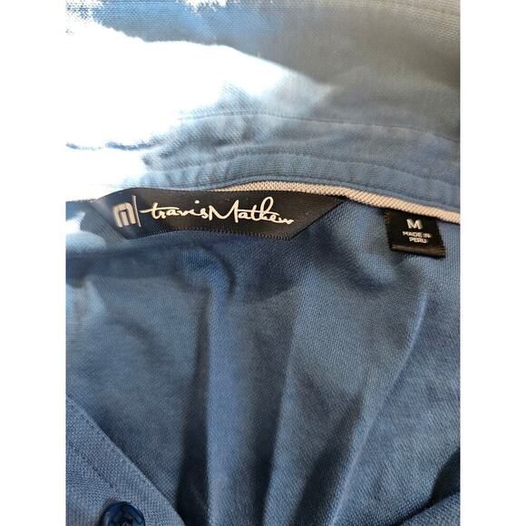 Travis Mathew Men's Golf Polo Shirt Short Sleeve Collared Blue Size Medium - Picture 3 of 5